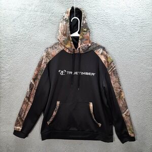 Truetimber Sweatshirt Adult Medium Black Camouflage Hoodie Camo Outdoors Mens